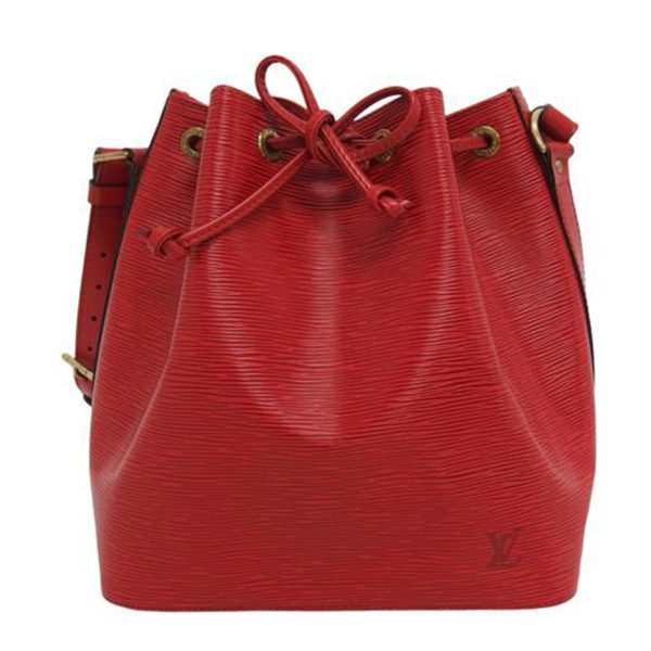 81344 1 Louis Vuitton Petit Noe Shoulder Bag Epi Red