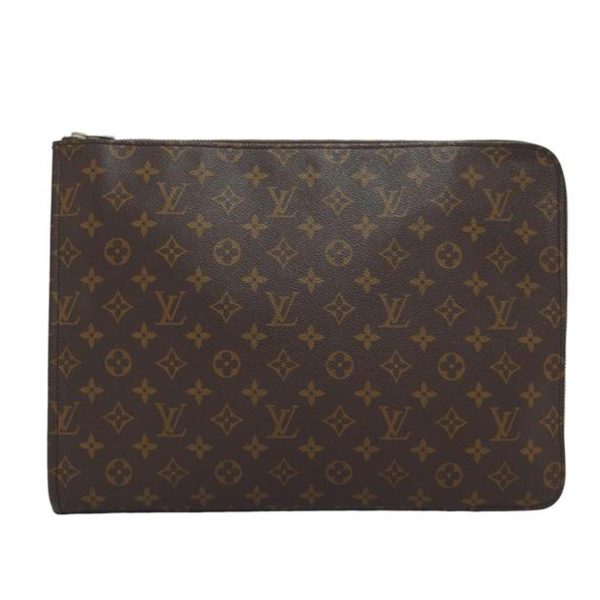 81351 1 Louis Vuitton Poche Document Business Bag Monogram Brown