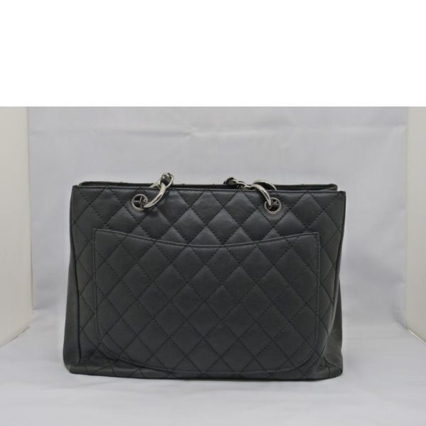 81363 2 Chanel Wild Stitch Coco Mark Chain Tote Bag Black