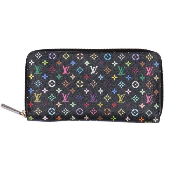 81385 2 Louis Vuitton Zippy Wallet Multicolor Noir Wallet