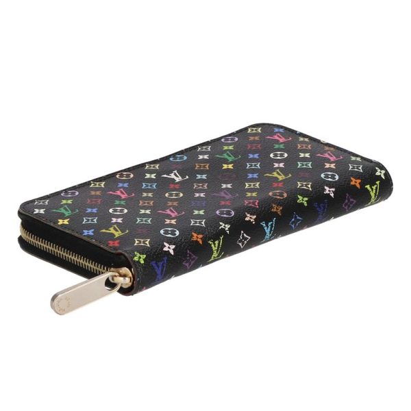 81385 5 Louis Vuitton Zippy Wallet Multicolor Noir Wallet