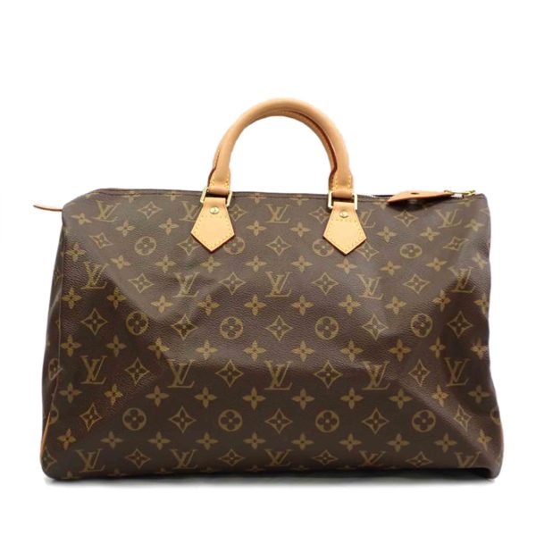 81386 2 Louis Vuitton Speedy 40 Monogram Bag Brown