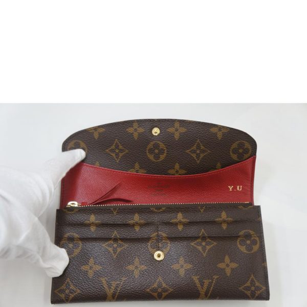 81392 4 Louis Vuitton Portefeuille Emily Wallet Monogram Rouge