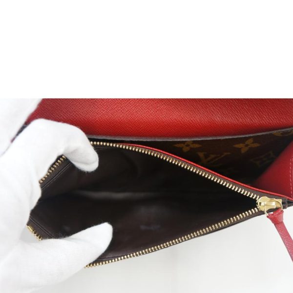 81392 5 Louis Vuitton Portefeuille Emily Wallet Monogram Rouge