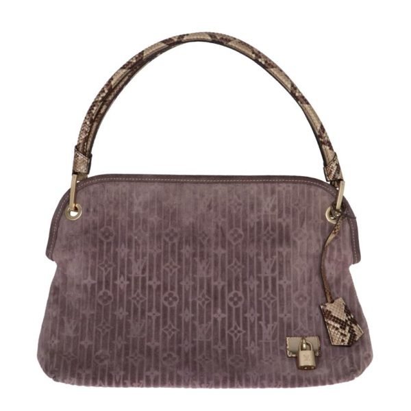 81461 1 Louis Vuitton Amethyst Whisper Monogram Handbag Python Brown