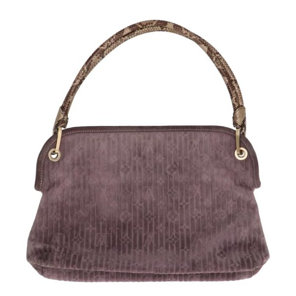 81461 2 Louis Vuitton Amethyst Whisper Monogram Handbag Python Brown