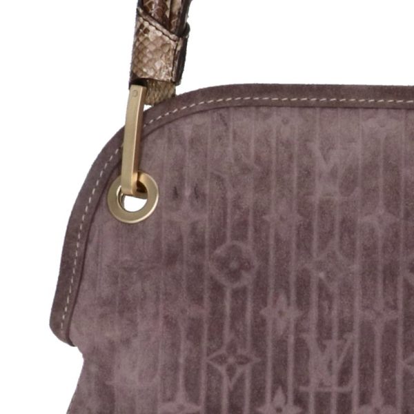 81461 6 Louis Vuitton Amethyst Whisper Monogram Handbag Python Brown