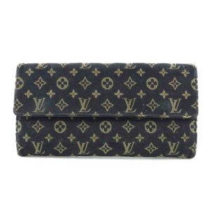 81516 1 Louis Vuitton Portefeuille Emily Damier Long Wallet Ebene Rouge