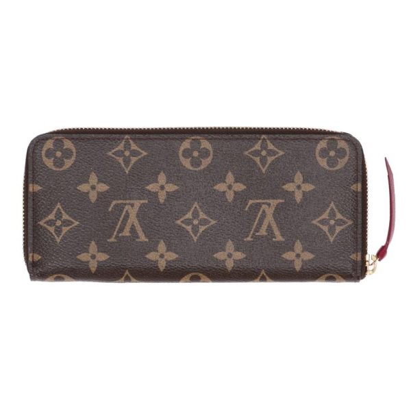 81691 2 Louis Vuitton Portefeuille Clemence Fuchsia Monogram Wallet