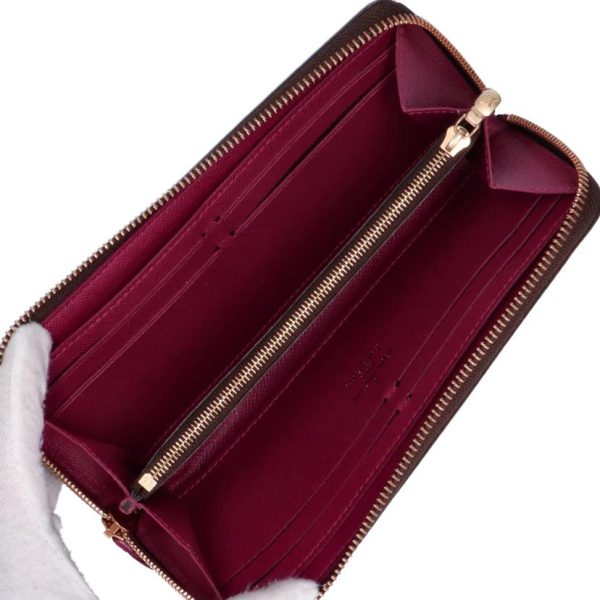 81691 3 Louis Vuitton Portefeuille Clemence Fuchsia Monogram Wallet