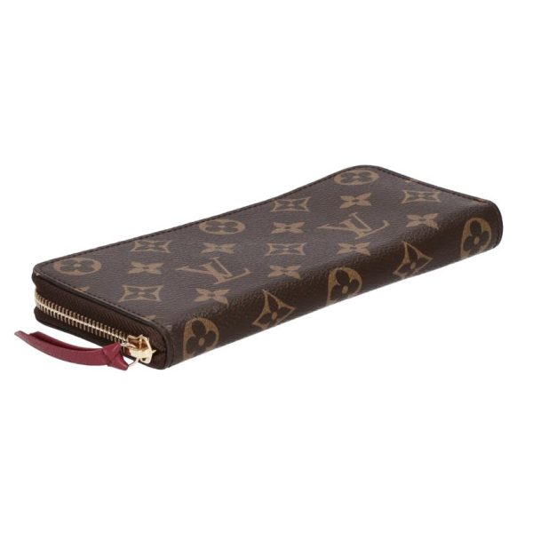 81691 5 Louis Vuitton Portefeuille Clemence Fuchsia Monogram Wallet