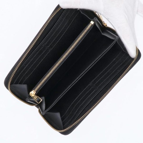 81805 5 Louis Vuitton Zippy Empreinte Wallet Black