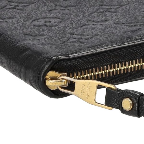 81805 7 Louis Vuitton Zippy Empreinte Wallet Black