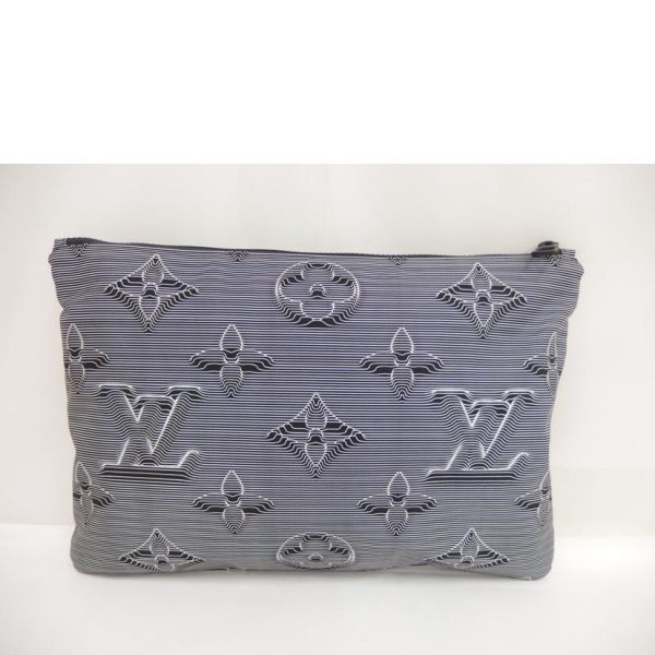 81835 2 Louis Vuitton Textile Pochette Reversible Bag Monogram