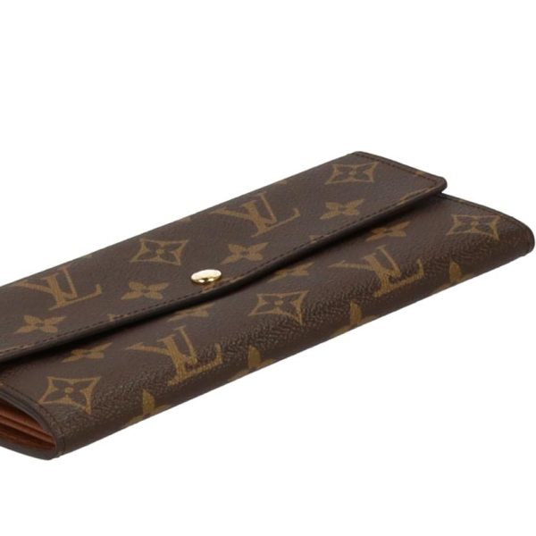 81966 3 Louis Vuitton Porfeuille Sara Monogram Wallet Brown