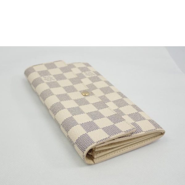 81973 3 Louis Vuitton Portefeuil Sala Damier Azur Bag White