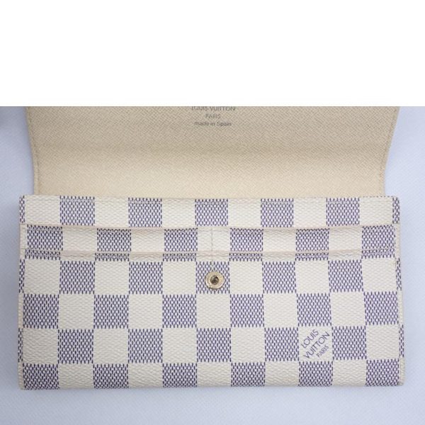 81973 5 Louis Vuitton Portefeuil Sala Damier Azur Bag White