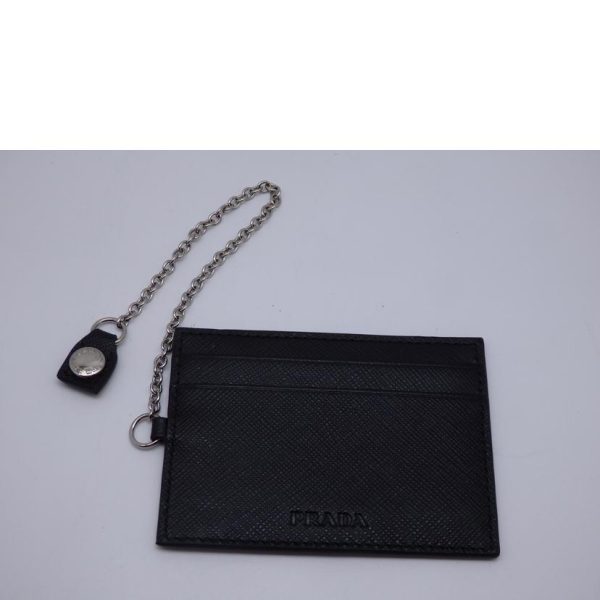 81985 8 Prada Long Wallet with Pass Case Black