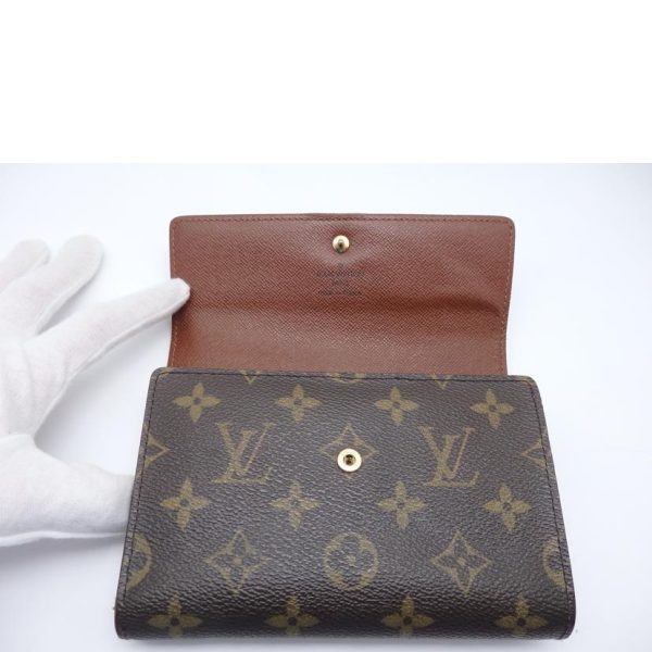 82029 5 Louis Vuitton Porte Tresor Etuit Papier Wallet Brown