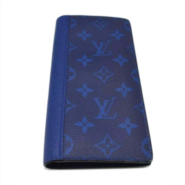 82121 1 Louis Vuitton Portefeuil Brazza Monogram Cobalt Wallet Blue