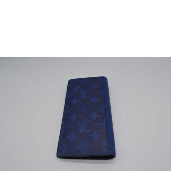 82121 2 Louis Vuitton Portefeuil Brazza Monogram Cobalt Wallet Blue