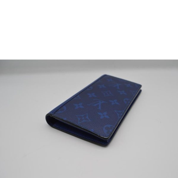 82121 5 Louis Vuitton Portefeuil Brazza Monogram Cobalt Wallet Blue