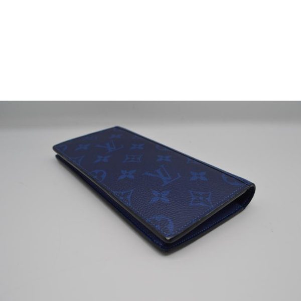 82121 6 Louis Vuitton Portefeuil Brazza Monogram Cobalt Wallet Blue