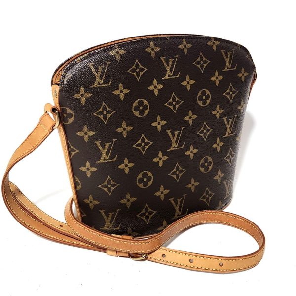 822 1 Louis Vuitton Monogram Drouot Shoulder Bag Canvas Brown