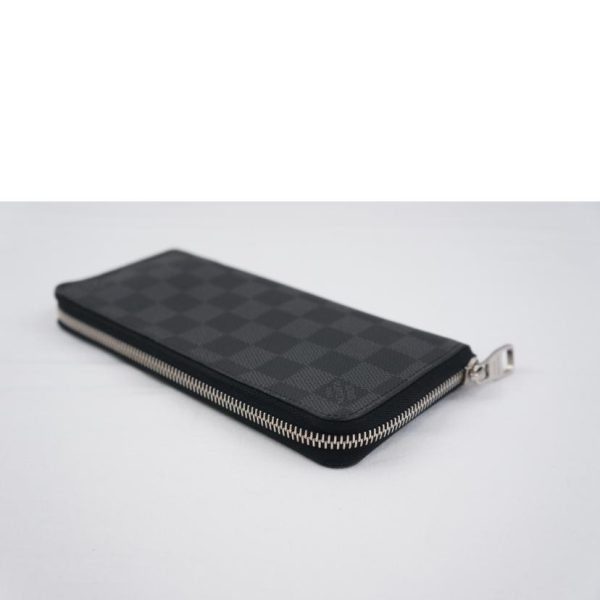 82287 3 Louis Vuitton Zippy Wallet Vertical Damier Graphite Black