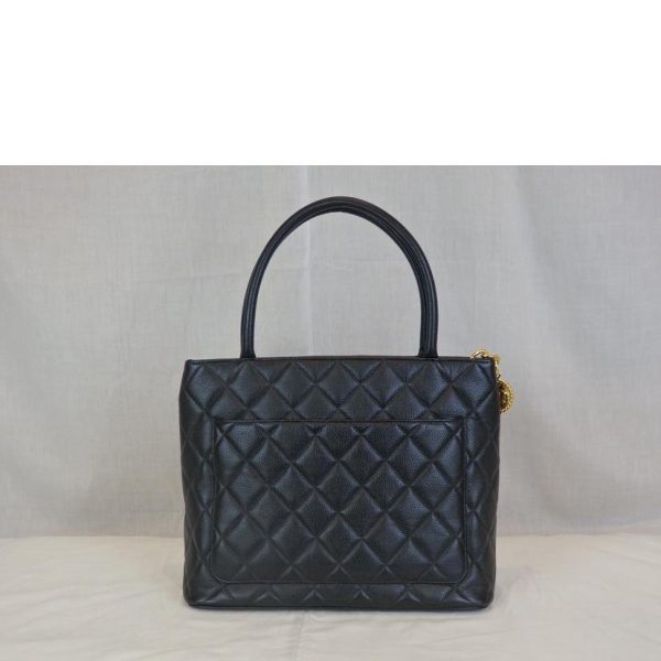 82333 2 Chanel Leather Tote Bag Black