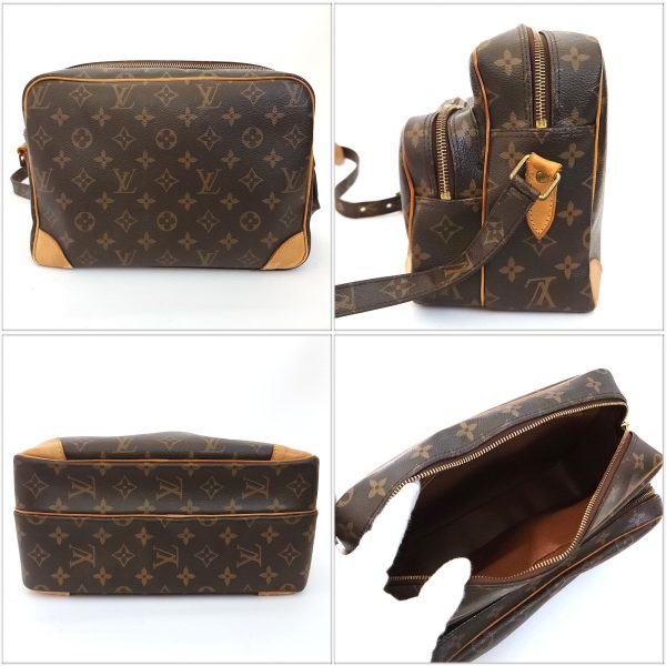 825 2 Louis Vuitton Monogram Nile Shoulder Bag Canvas Brown