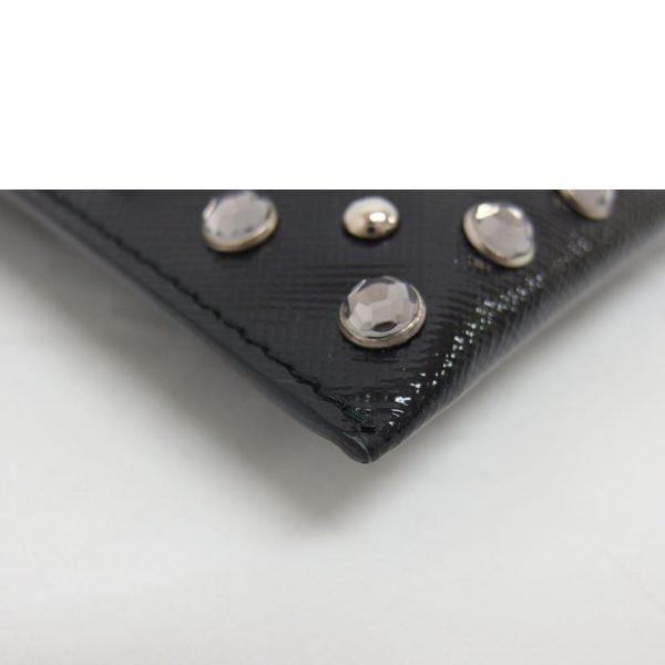 82504 8 Prada Bijou Studs Clutch Bag Black