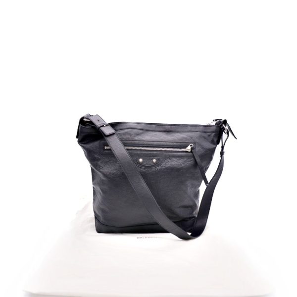 825123002321 8 Balenciaga The Day Leather Shoulder Bag Dark Navy