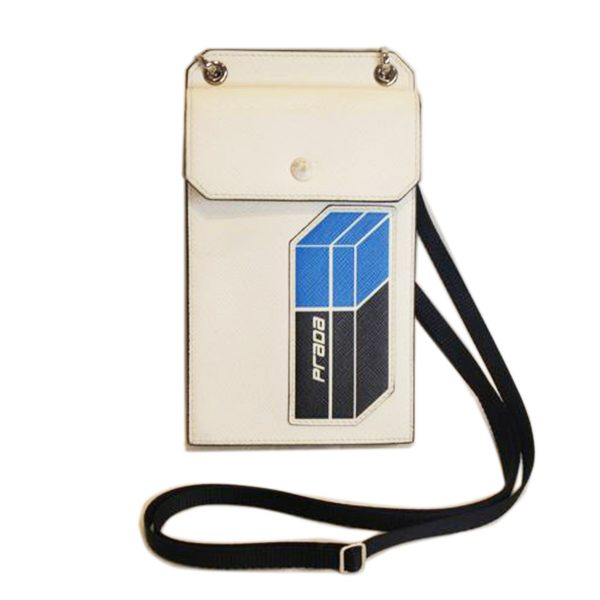 82528 1 Prada Saffiano Shoulder Bag Phone Case White