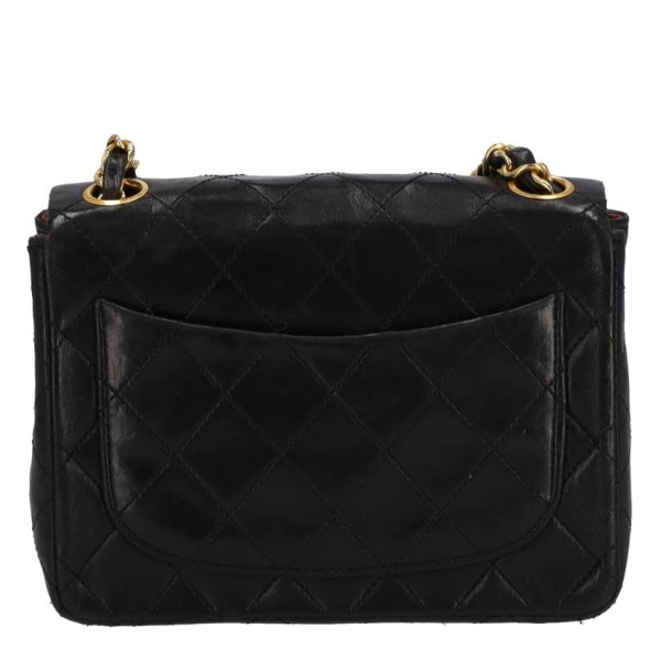 82536 2 Chanel Mini Matelasse Chain Shoulder Bag Black