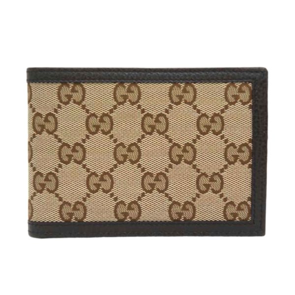 82692 1 Gucci GG Canvas Leather Wallet Beige