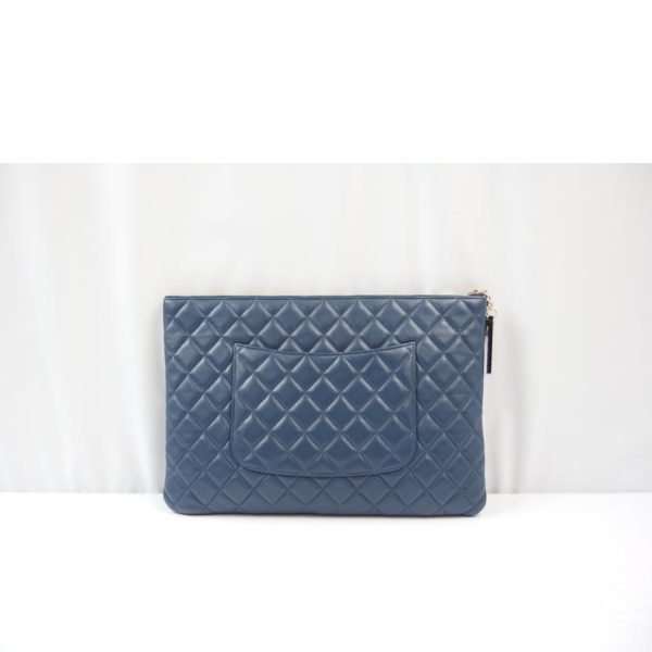 82726 2 Chanel Matelasse Clutch Bag Black