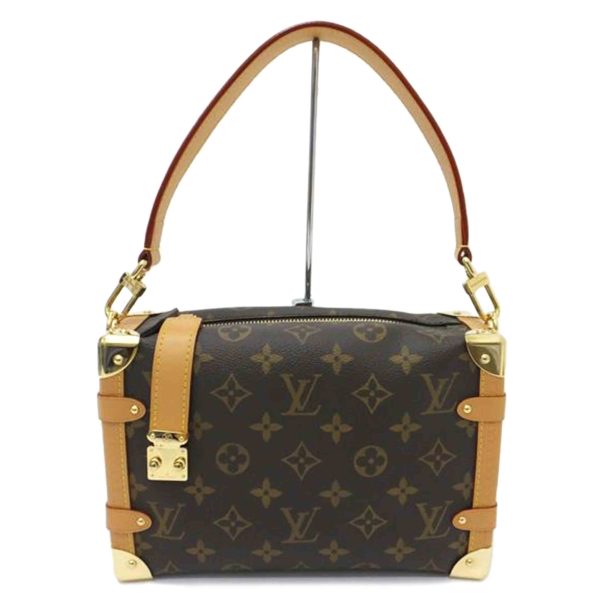 82914 1 Louis Vuitton Side Trunk Monogram Satchel Bag Brown