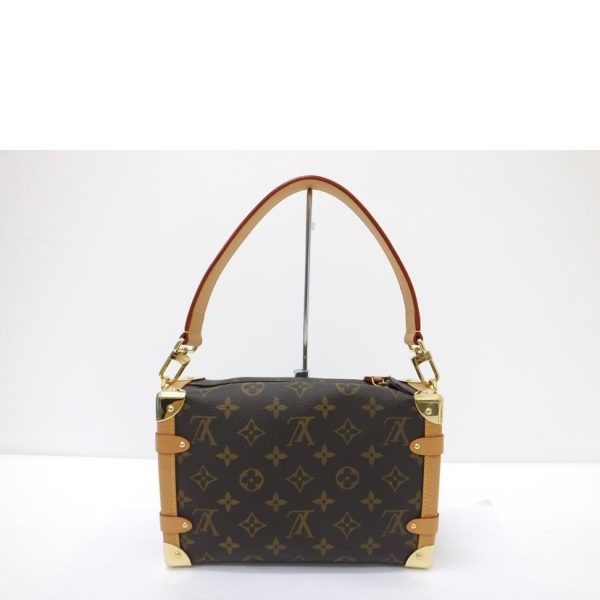 82914 2 Louis Vuitton Side Trunk Monogram Satchel Bag Brown