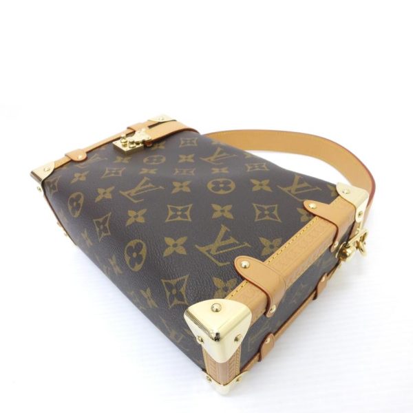 82914 3 Louis Vuitton Side Trunk Monogram Satchel Bag Brown