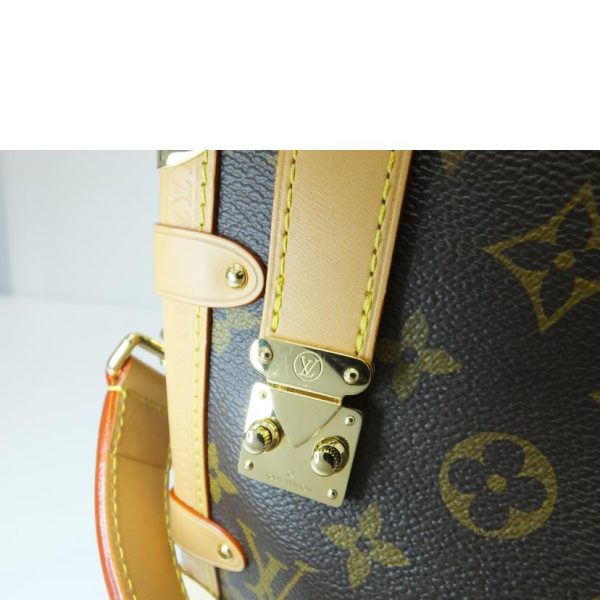 82914 8 Louis Vuitton Side Trunk Monogram Satchel Bag Brown