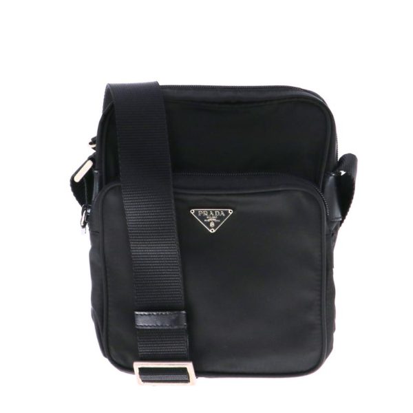 82942 1 Prada Nylon Shoulder Bag Black