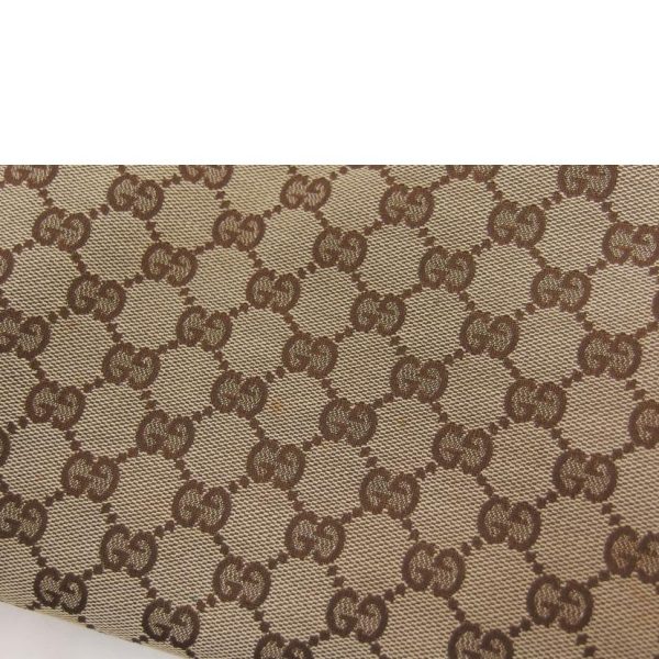 82952 10 Gucci GG Canvas Leather Tote Bag Brown Beige