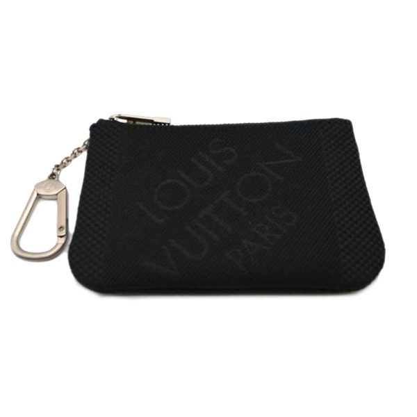 83012 1 Louis Vuitton Pochette Cle Damier Jean Key Pouch Black