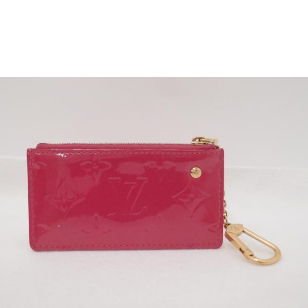 83022 2 Louis Vuitton Pochette Cle Vernis Card Case Framboise