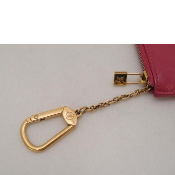 83022 5 Louis Vuitton Pochette Cle Vernis Card Case Framboise