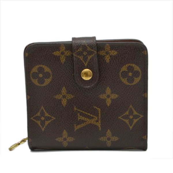 83058 1 Louis Vuitton Compact Zip Monogram Wallet Brown