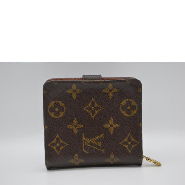 83058 2 Louis Vuitton Compact Zip Monogram Wallet Brown