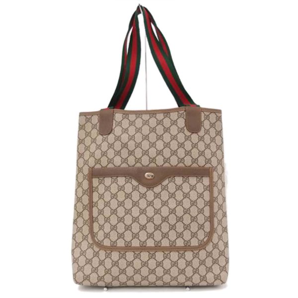 83102 1 GUCCI GGPVC Sherry Tote Brown