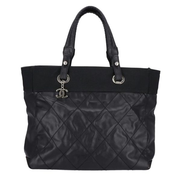 83113 1 Chanel Paris Biarritz MM Tote Bag Black